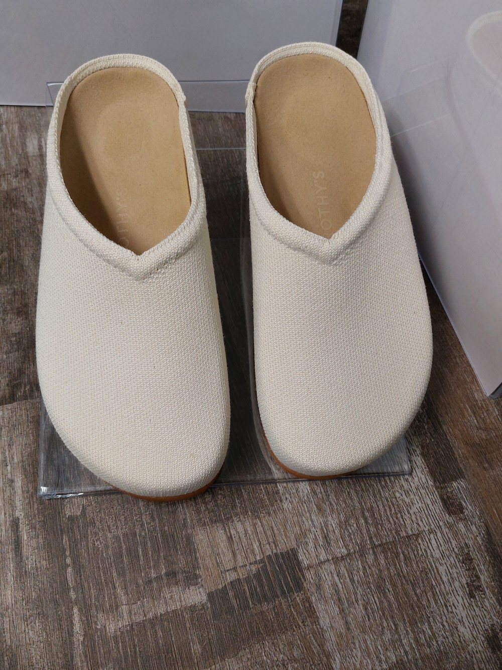 Rothy's Cream Canvas Slip-On Clogs - Picture 4 of 8
